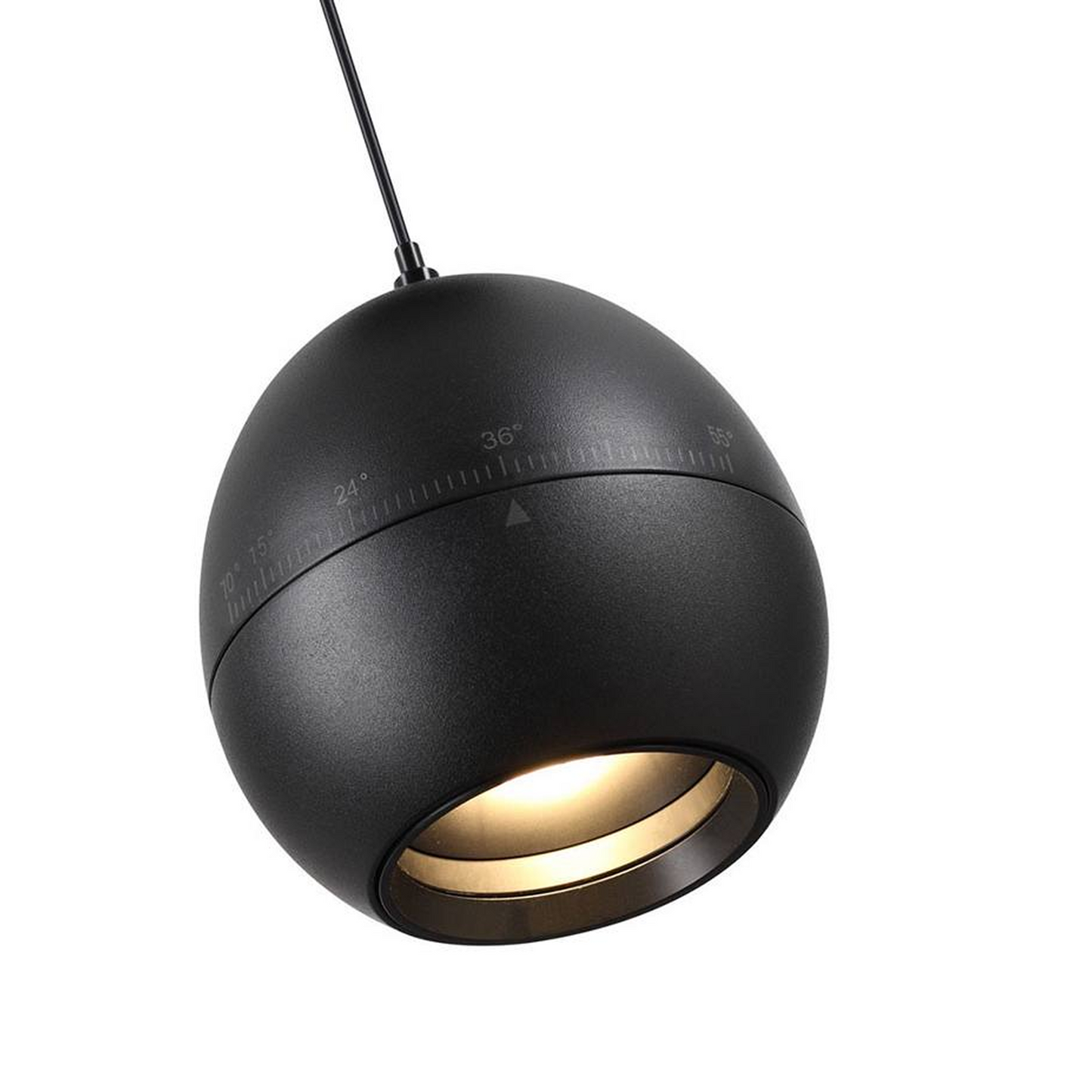 10W LED Hover Pendant Light - Zoomable Beam 10°-55°, 4000K Neutral (Black)
