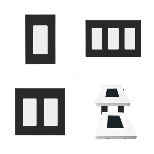 Set of black and white light switch covers | Selix kala