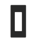 Screwless Wall Plate (Decorator Style) | Matte Finish
 Black wall plate with a single slot  | Selix kala