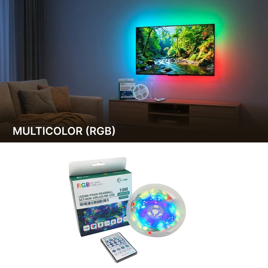 Pear Ball LED String Lights with Remote Control - 9M, 100 LEDs, USB Powered-USB