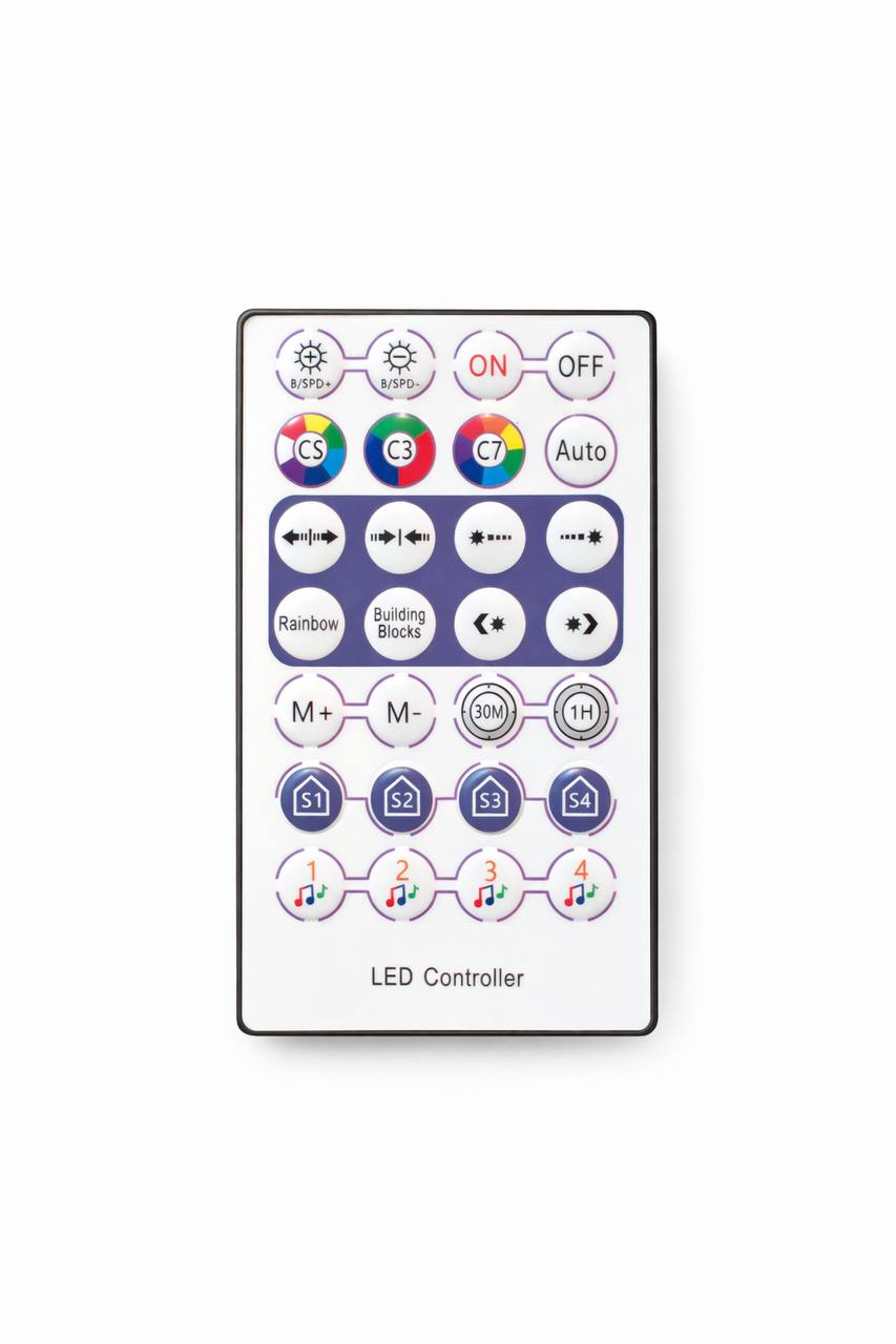 RGB Neon Flex LED Strip Light - 5M, IP65 Waterproof, USB Powered with Remote