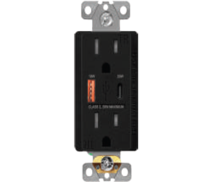 Decorator Wall Power Outlets | 15A | Standard, GFCI & USB Options
Power Outlets 
