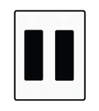 Screwless Wall Plate (Decorator Style) | Matte Finish
 Two black bars | Selix kala