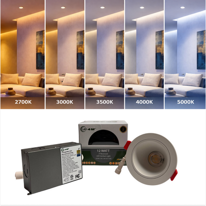 3″ Recessed LED Gimbal Light LED4M-3-RG-12W-5CCT-DIM | Selix Kala