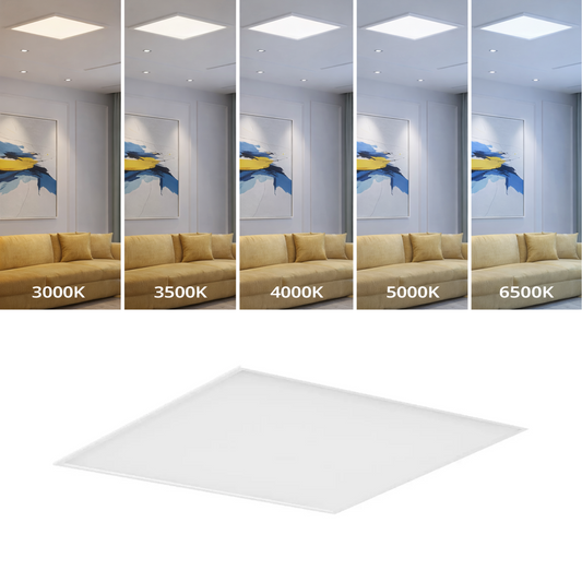 4-Pack 2x2 Jupiter LED Flat Panel - Wattage & CCT Selectable Sensor Base