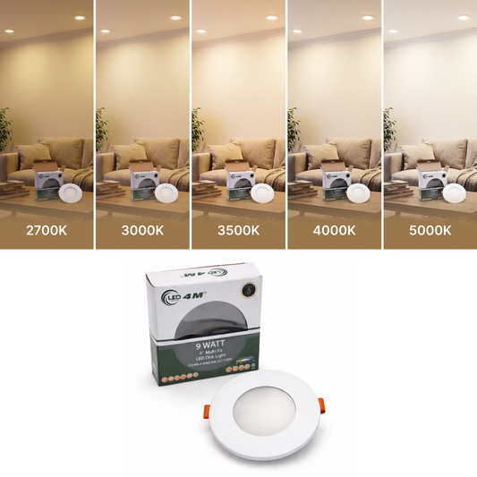 20-Pack 4-inch Multi-Fit LED Disk Light - 9W 5-CCT Selectable (White)