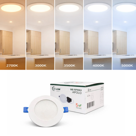 30-Pack 4-inch Recessed LED Downlight (Apolo Series) - 9W 5-CCT Selectable
