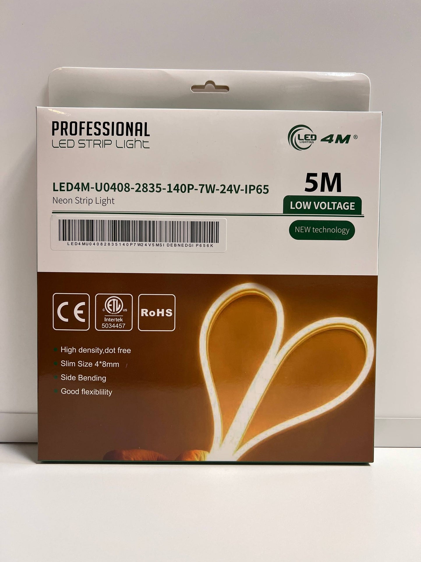 Box of LED strip light with coffee design