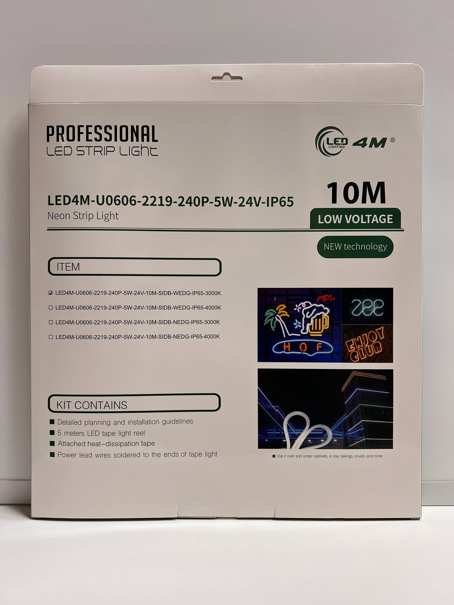 LED Neon Strip Light Slim 6x6mm | 24V IP65 | Dot-Free & Side Bend | Embedded (With Lip)