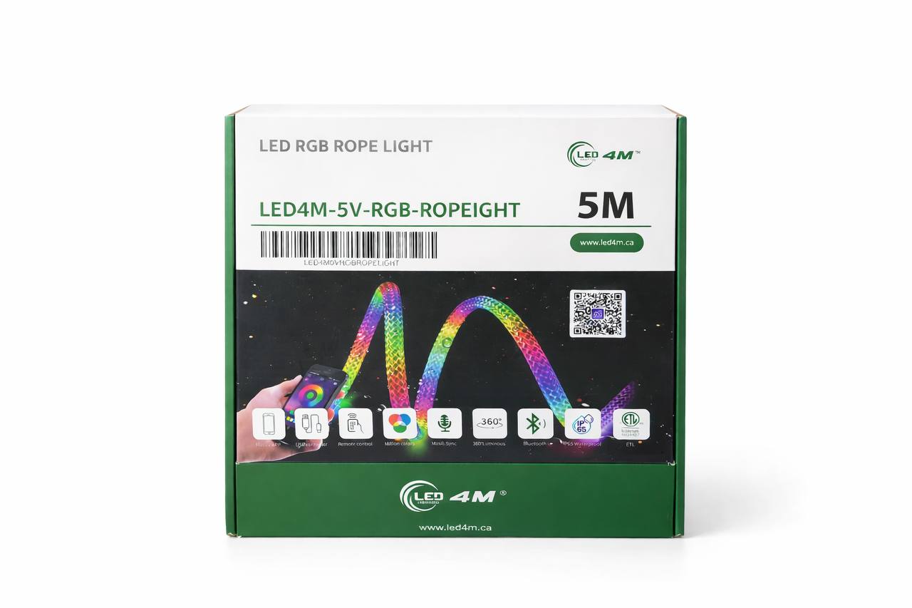 RGB LED Rope Light 5V - USB Powered Multicolor