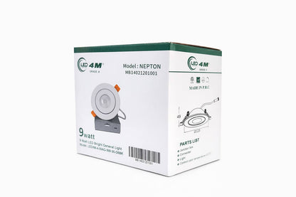 24-Pack 9W 4-Inch Round Gimbal LED Light - 360° Adjustable, 3CCT Selectable, IC Rated (White)