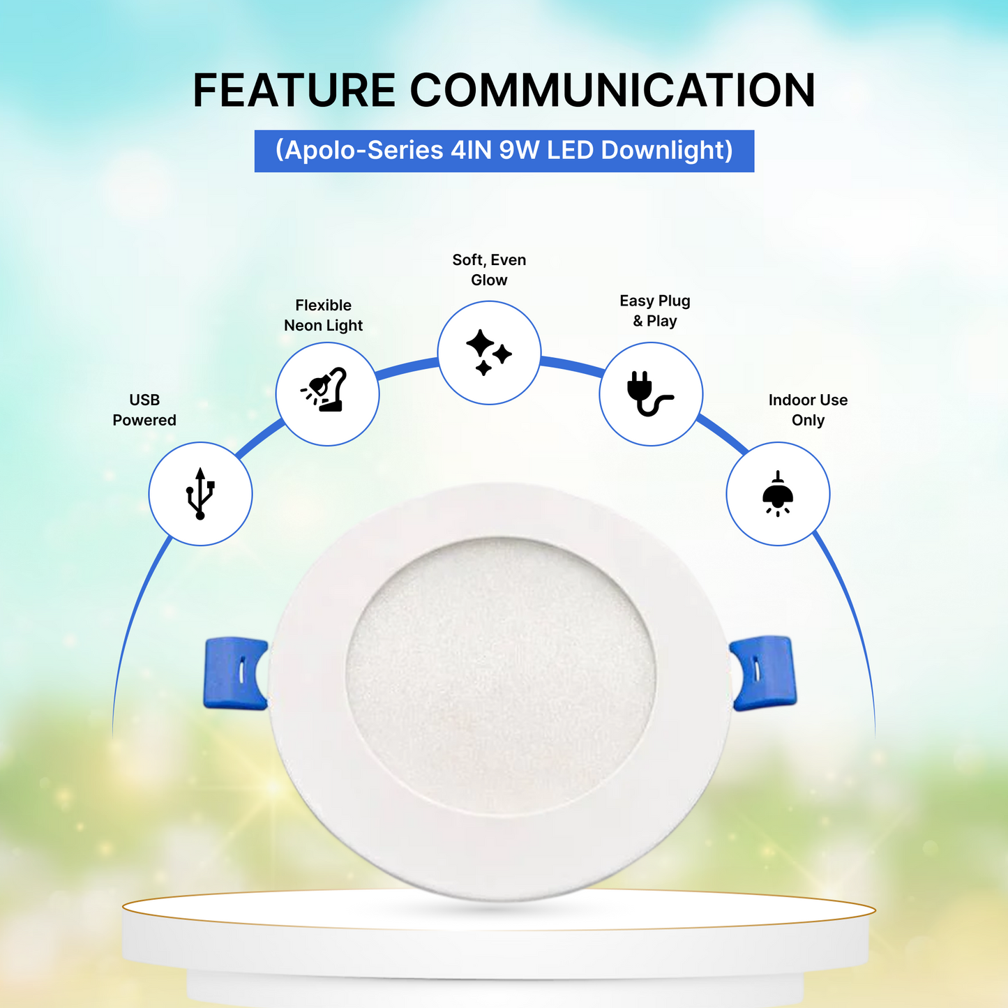 30-Pack 4-inch Recessed LED Downlight (Apolo Series) - 9W 5-CCT Selectable