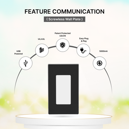 Screwless wall plate with features highlighted | Selix kala
