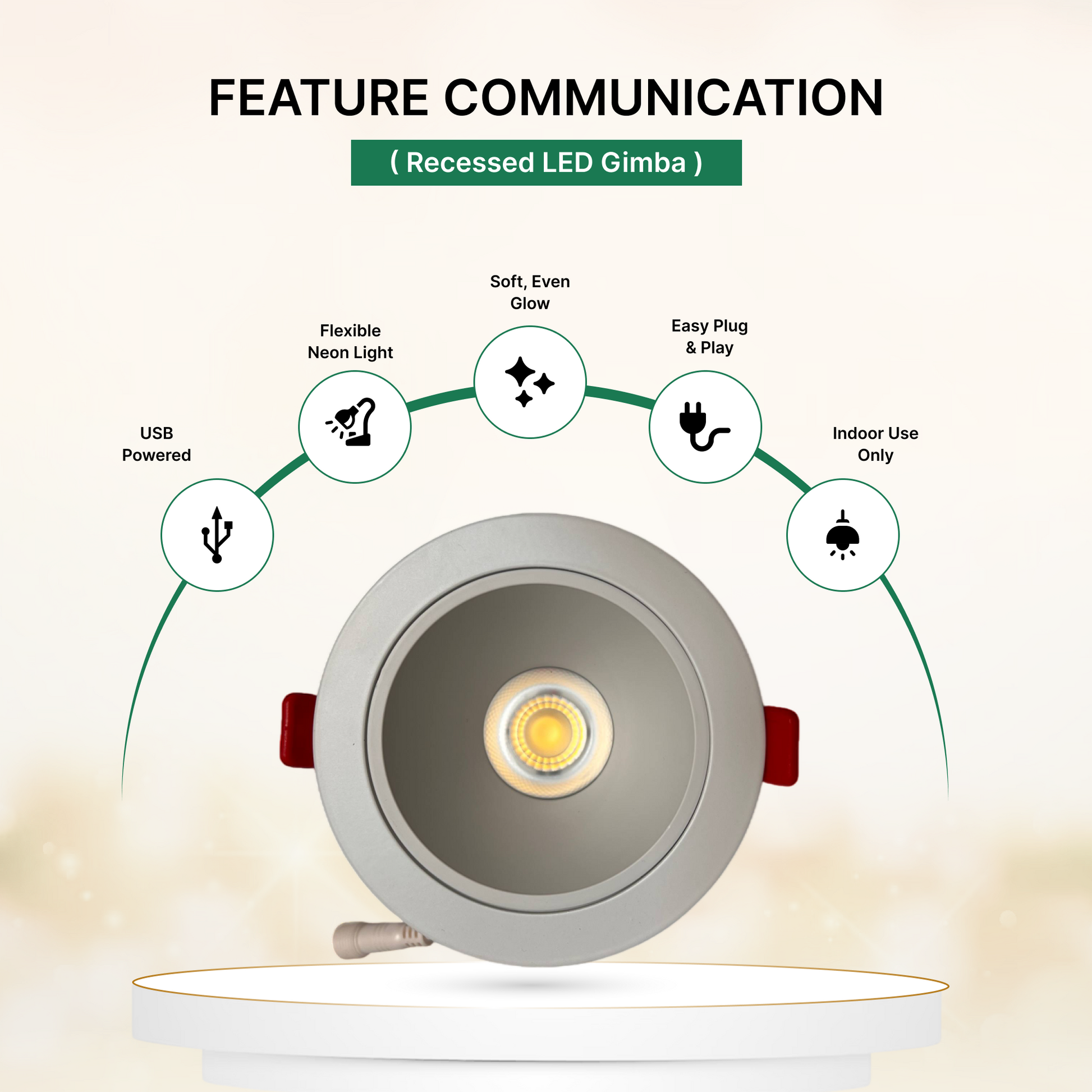 4″ Recessed LED Gimbal-4-RG-15W-5CCT-DIM-feature-communication | Selix Kala