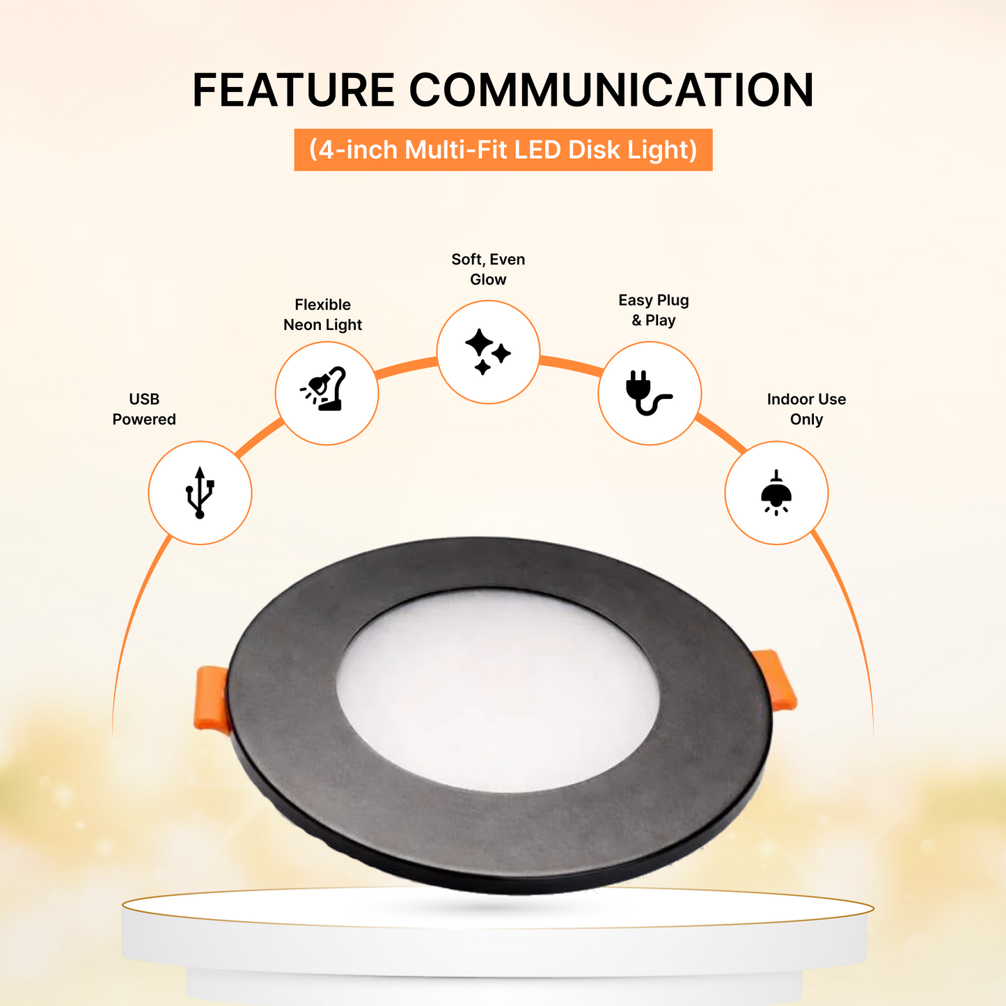 20-Pack 4-inch Multi-Fit LED Disk Light - 9W 5-CCT Selectable (Black)