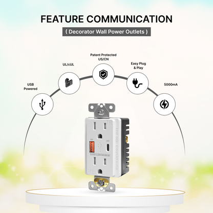 Decorator Wall Power Outlets | 15A | Standard, GFCI & USB Options
Feature Communication