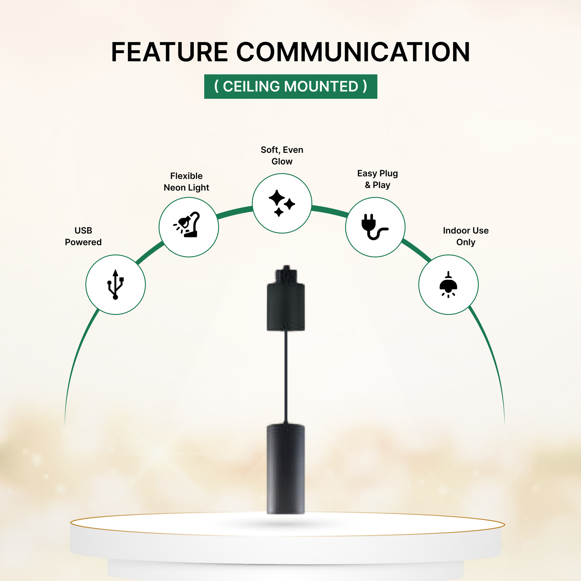 CEILING MOUNTED Feature-communication