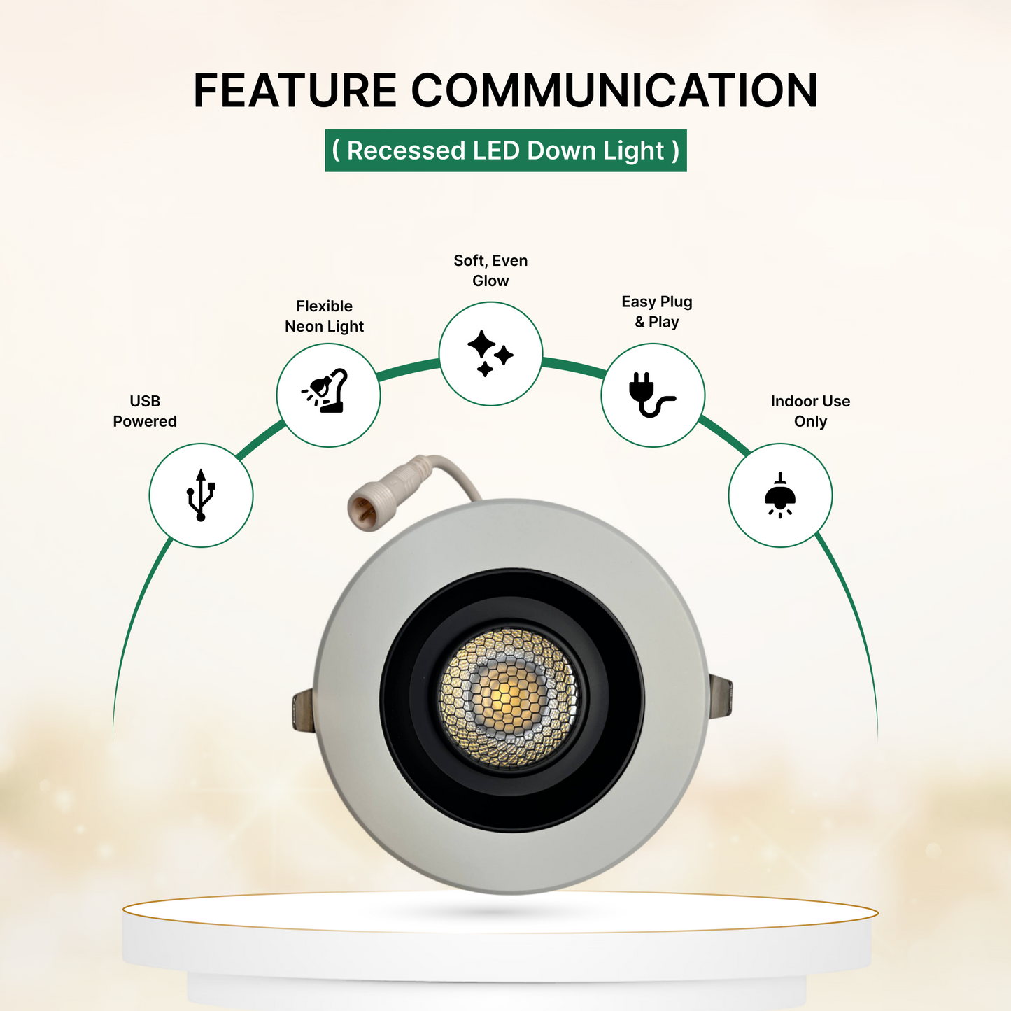 4″ Recessed LED Down Light 12W-5CCT-DIM_Feature_Communication | Selix Kala