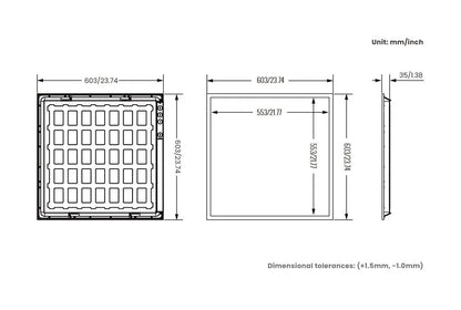 4-Pack 2x2 Jupiter LED Flat Panel - Wattage & CCT Selectable Sensor Base