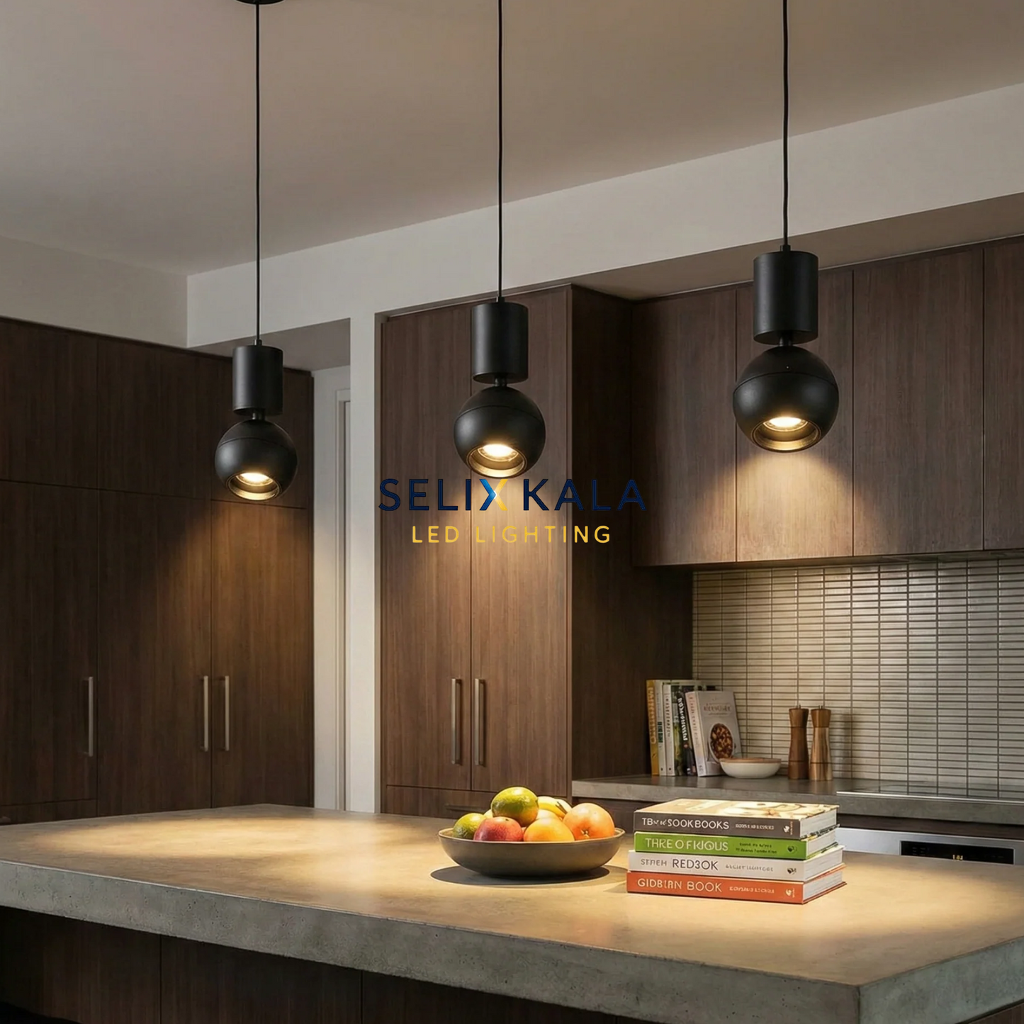 10W LED Hover Pendant Light - Zoomable Beam 10°-55°, 4000K Neutral (Black)