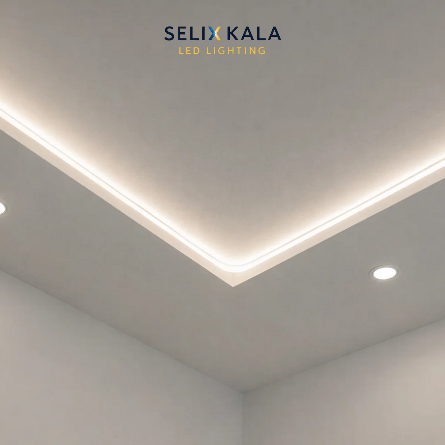 LED Neon Strip Light Slim 6x6mm | 24V IP65 | Dot-Free & Side Bend | Embedded (With Lip)