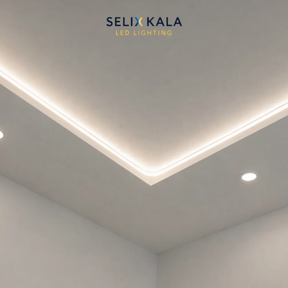 LED Neon Strip Light Slim 6x6mm | 24V IP65 | Dot-Free & Side Bend | Embedded (With Lip)