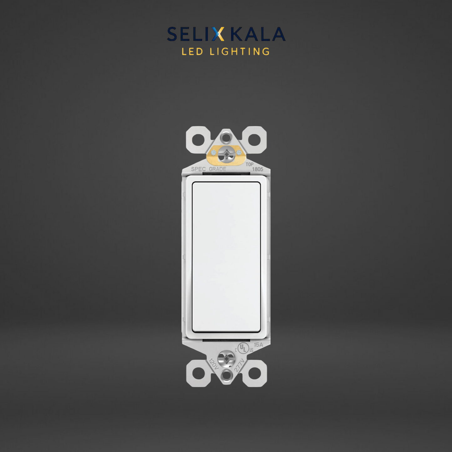 Decorator Rocker Light Switch 15A - Single Pole / 3-Way (Modern Paddle)
Image