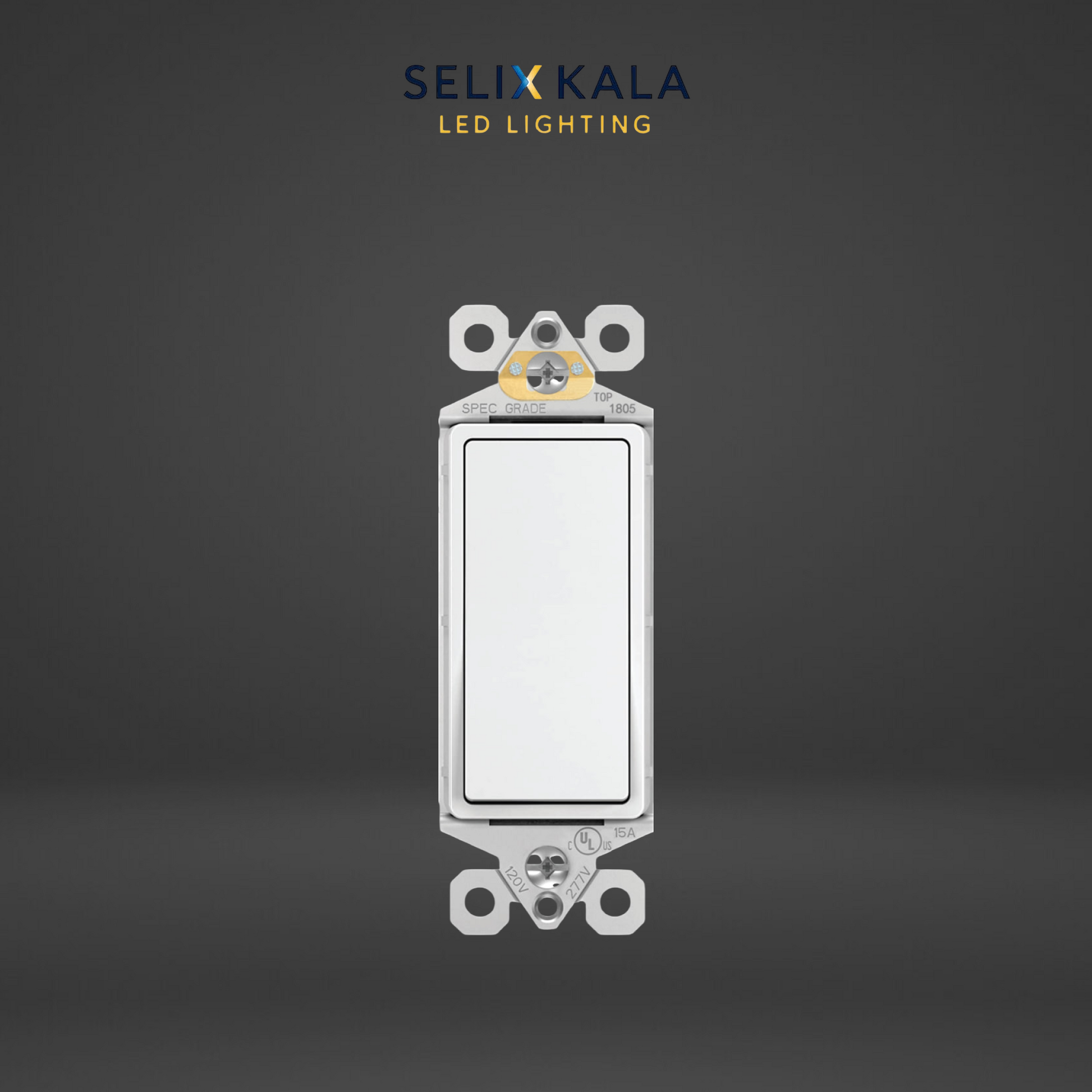 Decorator Rocker Light Switch 15A - Single Pole / 3-Way (Modern Paddle)
Image