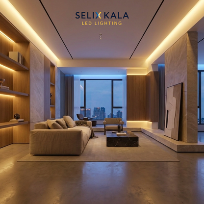 LED Neon Strip Light Slim 6x6mm | 24V IP65 | Dot-Free & Side Bend | Embedded (With Lip)