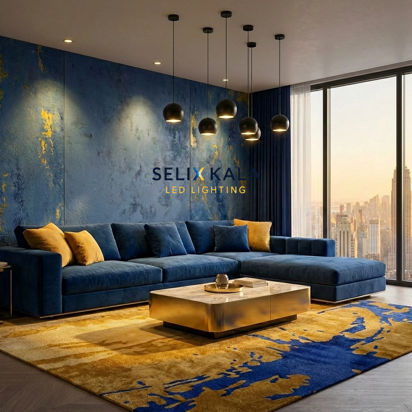 10W LED Hover Pendant Light - Zoomable Beam 10°-55°, 4000K Neutral (Black)