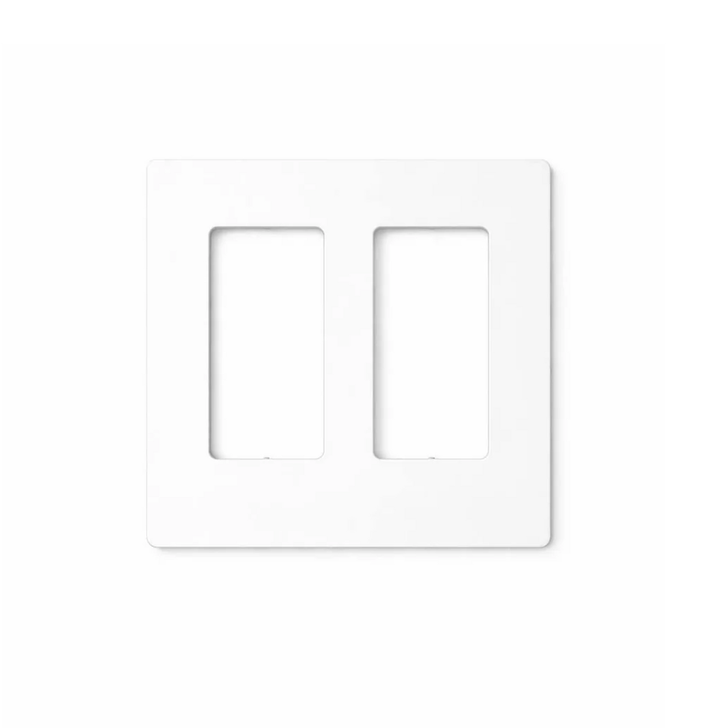 Screwless Wall Plate (Decorator Style) | Matte Finish
 White wall plate with two sockets | Selix kala
