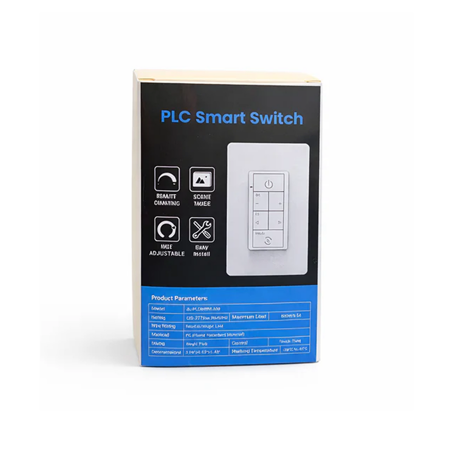 PLC Smart Touch Wall Switch - Dimmer & CCT Control, 90-277V (White) PACKAGING | Selix Kala
