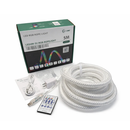 RGB LED Rope Light 5V - USB Powered Multicolor