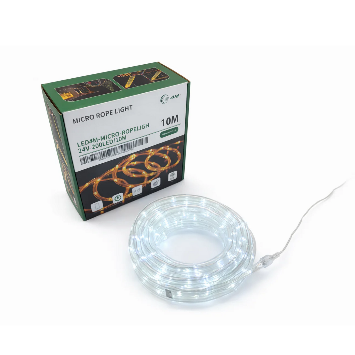 Micro LED Rope Light 10m - 24V 200 LEDs Professional Series