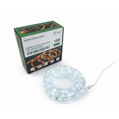 Micro LED Rope Light 10m - 24V 200 LEDs Professional Series