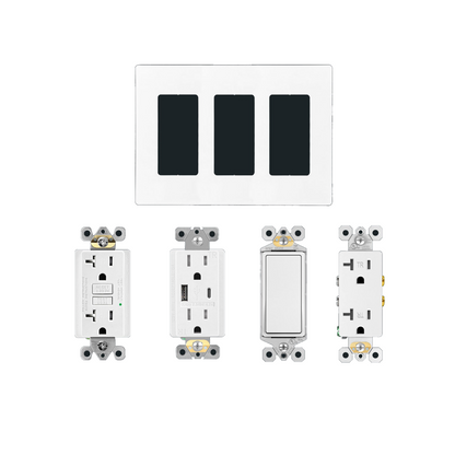 Decorator Wall Power Outlets | 15A | Standard, GFCI & USB Options
Packaging