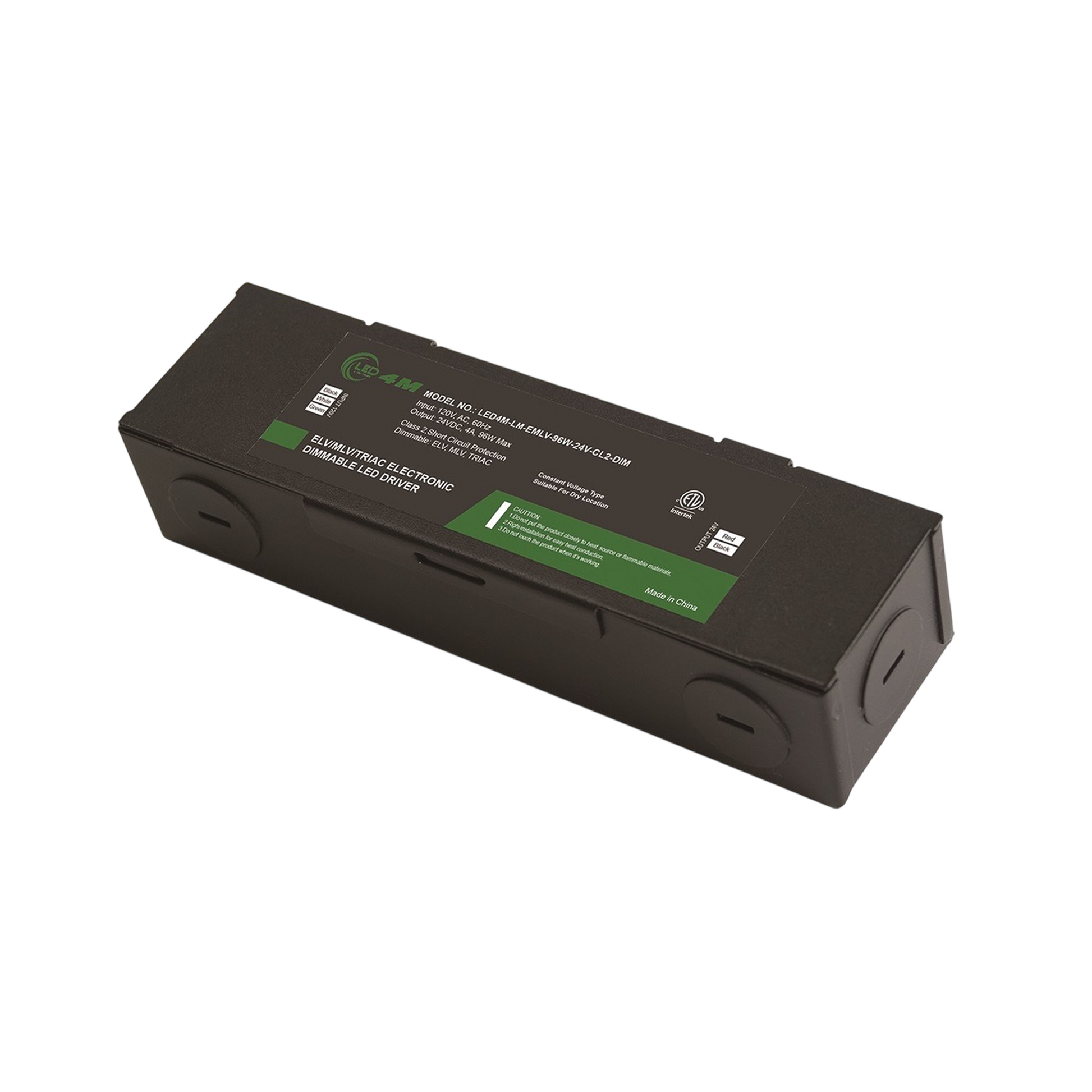 LED Driver 96W - 24V Class 2 (Triac/ELV/MLV) Packaging
