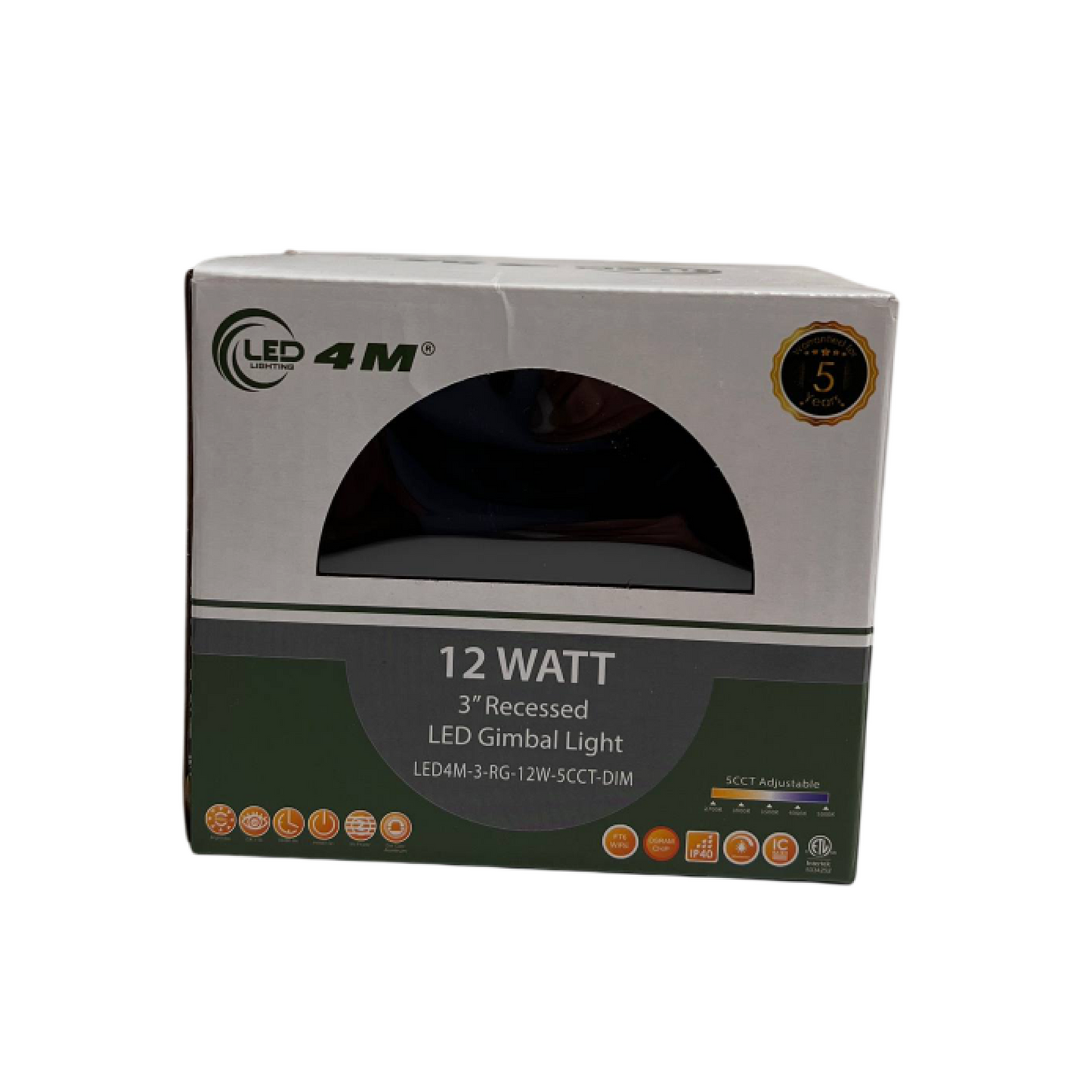 3″ Recessed LED Gimbal Light LED4M-3-RG-12W-5CCT-DIM | Selix Kala