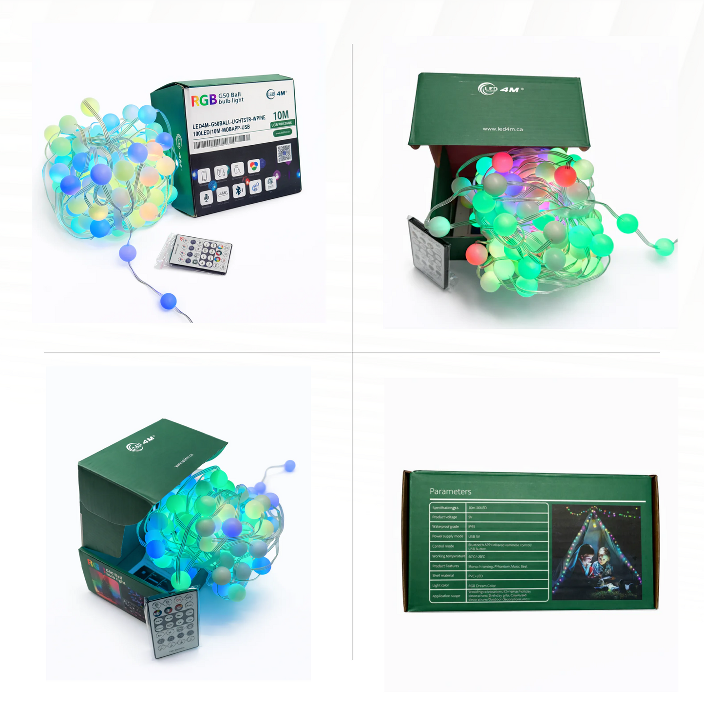 Smart G50 LED String Light - RGB Color Changing USB Powered