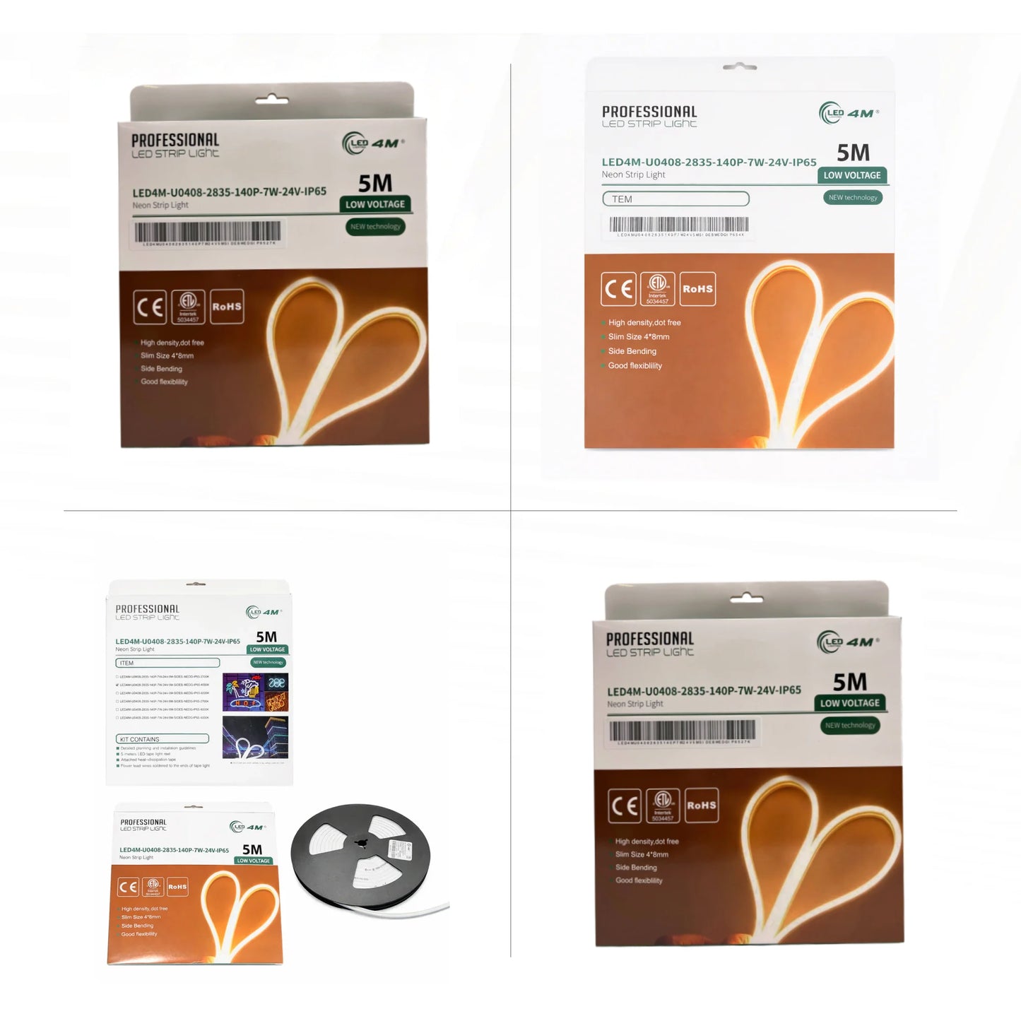 Set of LED strip light packaging with brand logo on a white background | Selix Kala