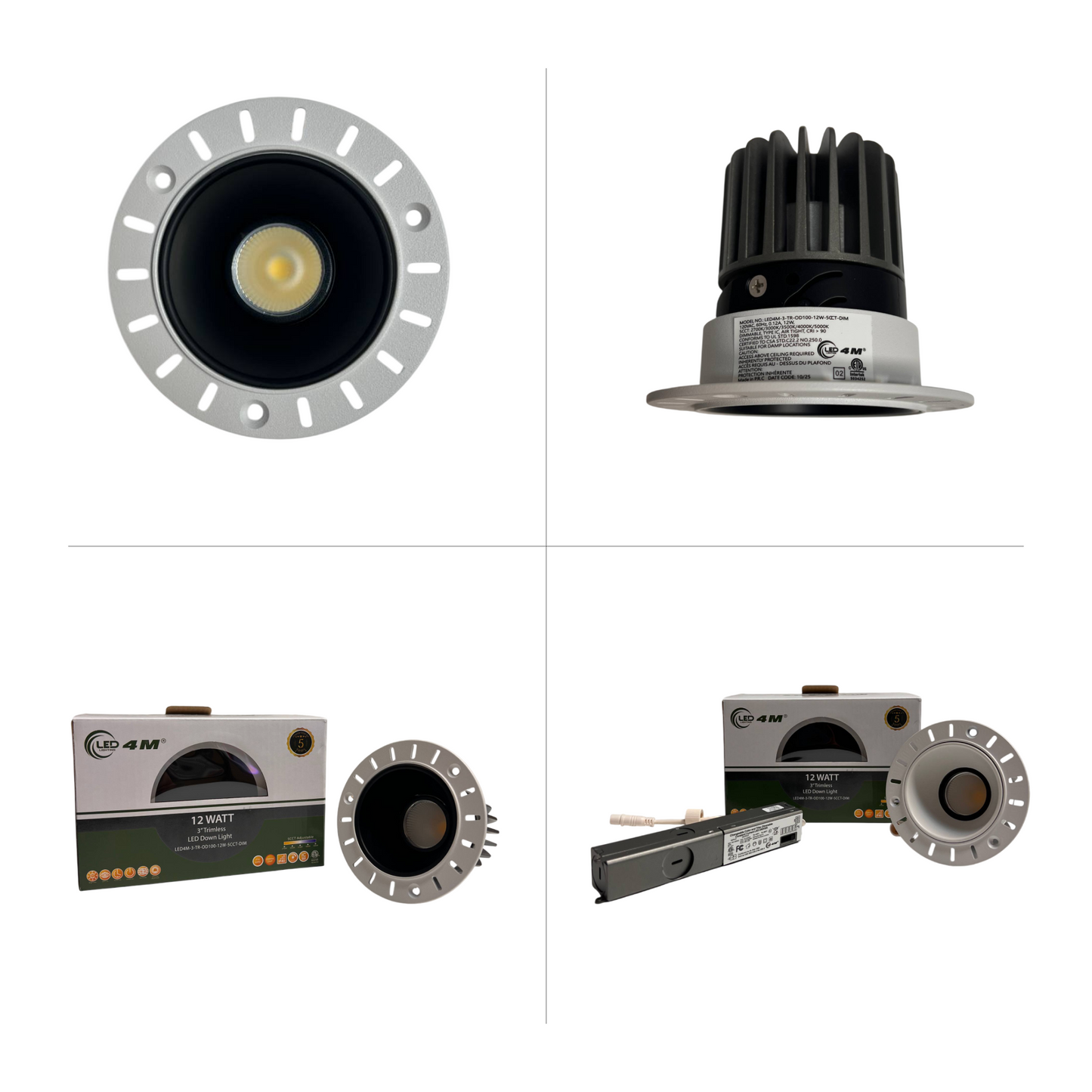 3″ Trimless LED Down Light -12W-5CCT-DIM | Selix Kala