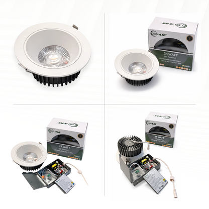 20-Pack 5-inch Gimbal LED Recessed Light - 24W 5-CCT Selectable (White)