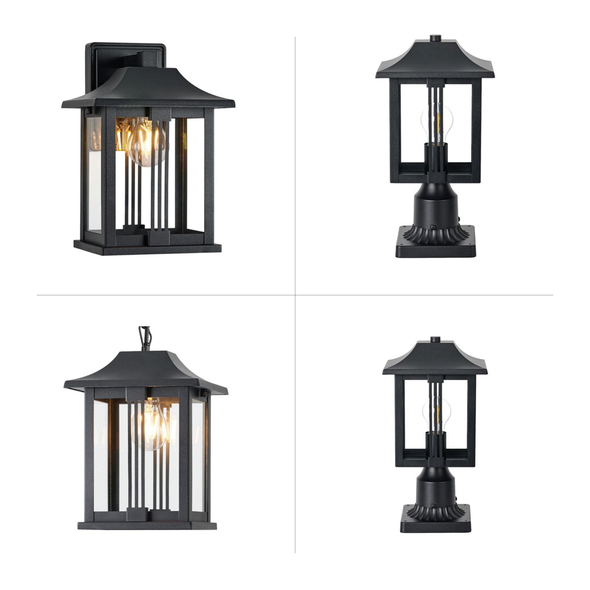 London Series Outdoor Lighting Collection | Matte Black Finish
All