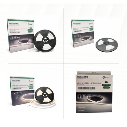 LED Neon Strip Light Slim 6x6mm | 24V IP65 | Dot-Free & Side Bend | Embedded (With Lip)