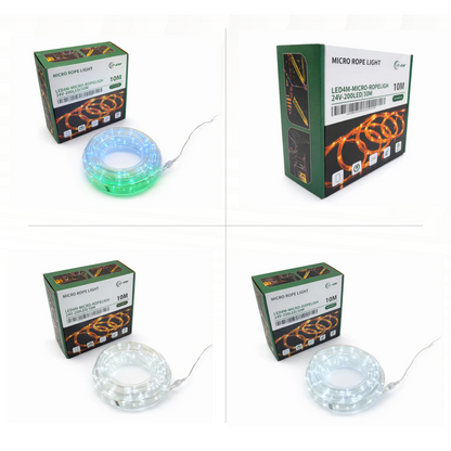 Micro LED Rope Light 10m - 24V 200 LEDs Professional Series