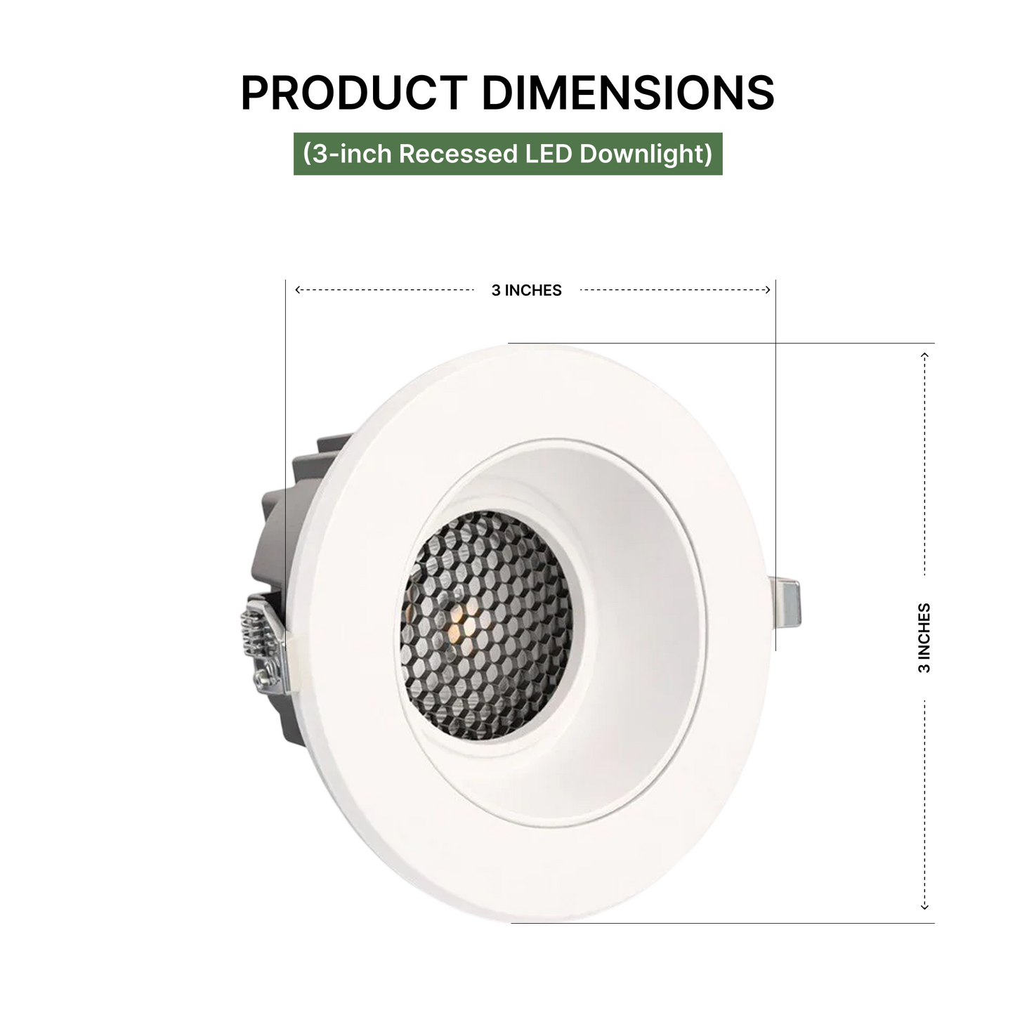 20-Pack 3-inch Recessed LED Downlight - 9W 5-CCT Selectable (White)