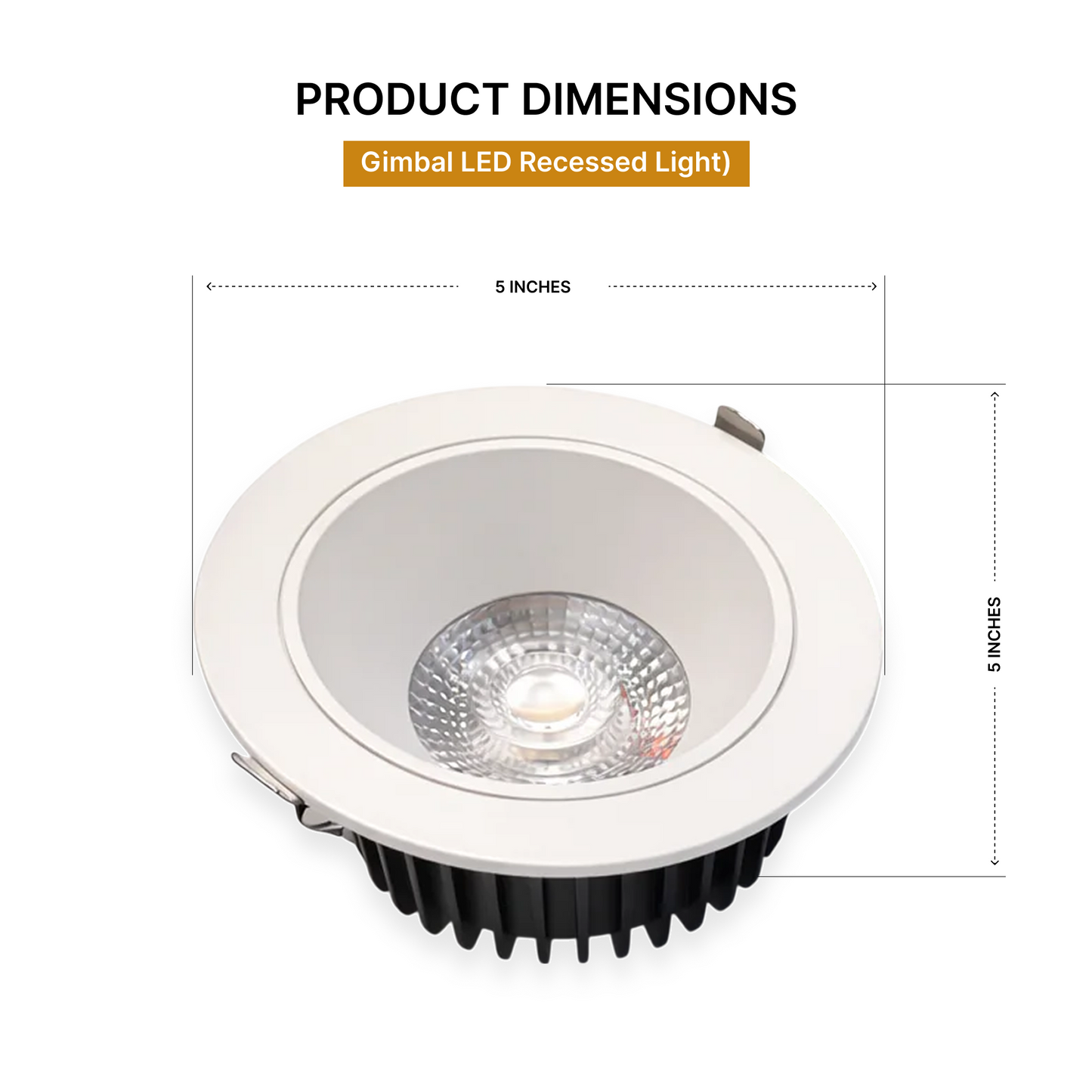 20-Pack 5-inch Gimbal LED Recessed Light - 24W 5-CCT Selectable (White)