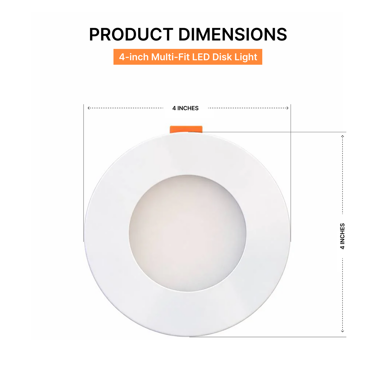 20-Pack 4-inch Multi-Fit LED Disk Light - 9W 5-CCT Selectable (White)