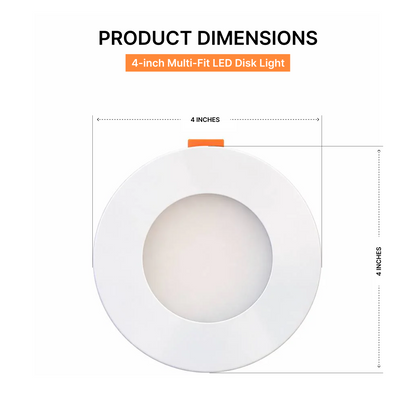 20-Pack 4-inch Multi-Fit LED Disk Light - 9W 5-CCT Selectable (White)