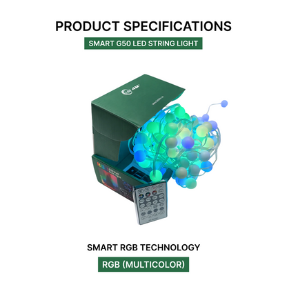 Smart G50 LED String Light - RGB Color Changing USB Powered